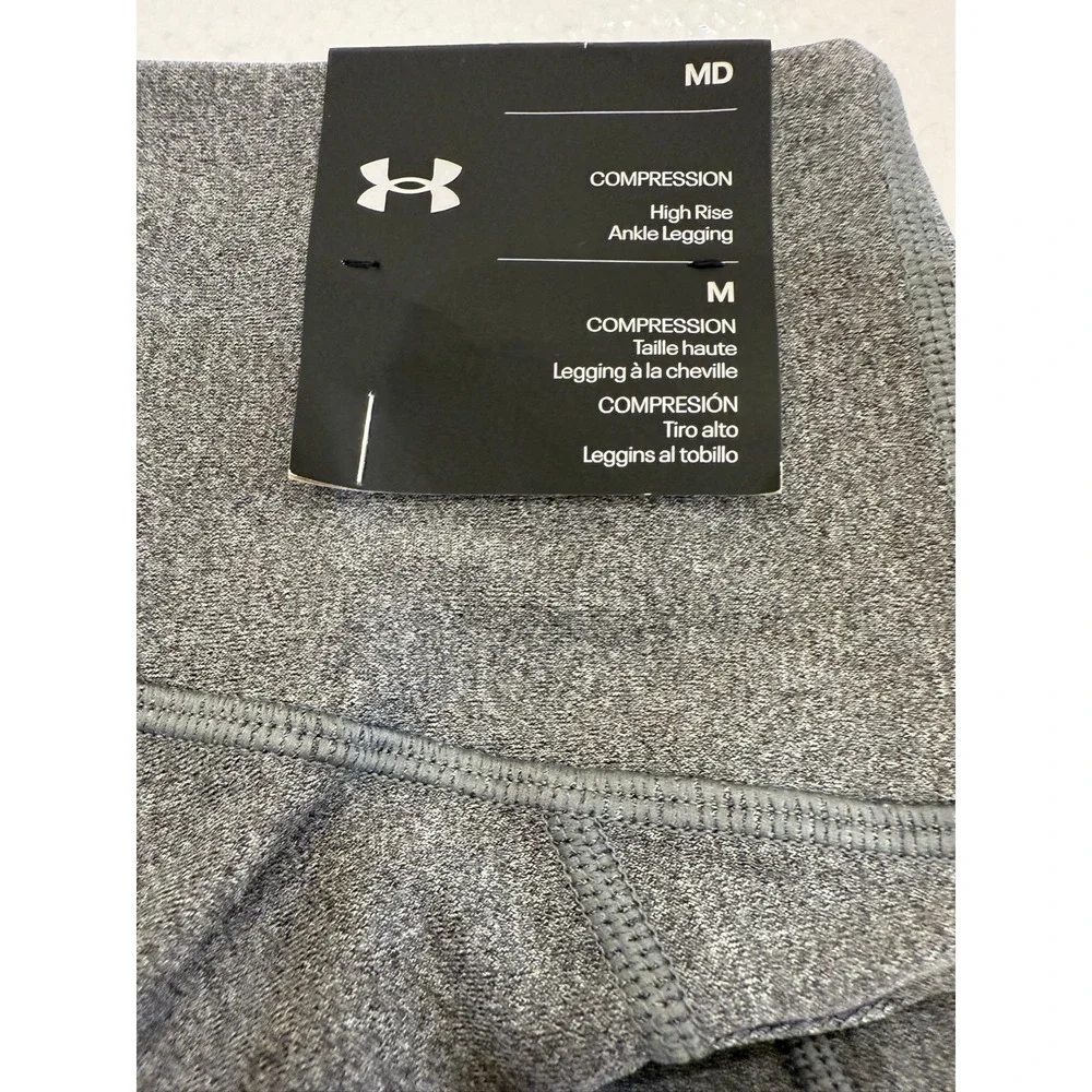 NWT Under Armour Heatgear Compression High Rise Leggings‎ Grey Size Medium